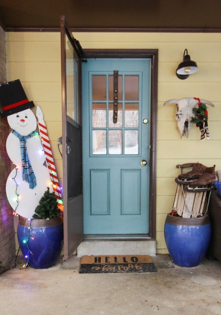 Vintage Christmas Porch Entry
