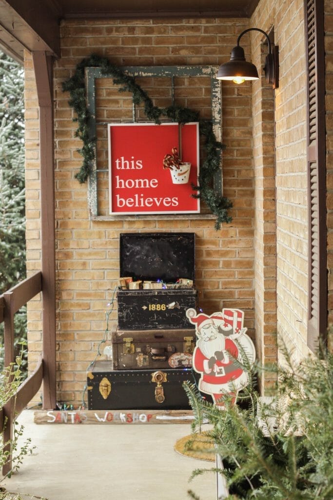 Christmas Porch Entry- Farmhouse Santa
