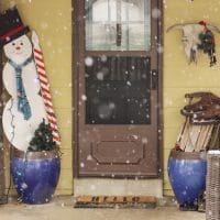 Eclectic Christmas Home Tour Part 3: Cozy Snowy Porch & Chic