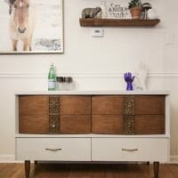 Furniture Makeover: Gray & Wood Midcentury Dresser