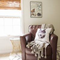 Nursery Progress: Leather Chair & Handmade Mobile