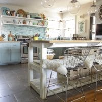 Eclectic Spring Dining Room & Kitchen Tour Filled with Blues