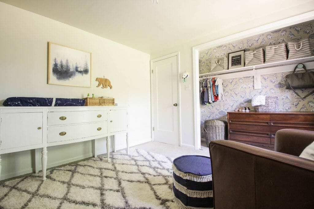 Vintage Sideboard as changing table