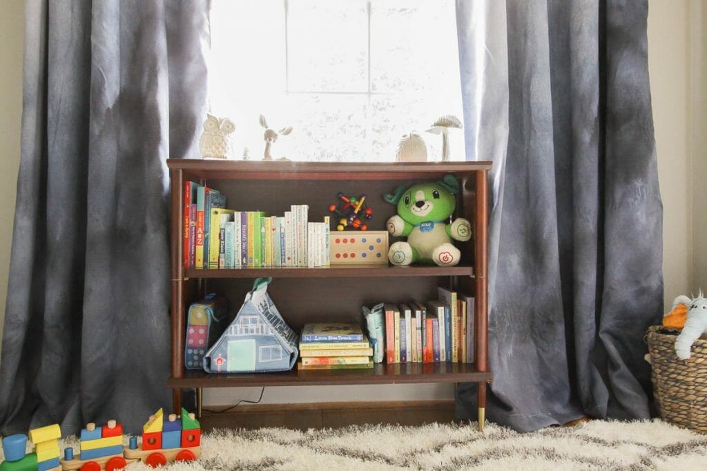 Midcentury Bookcase in Nursery