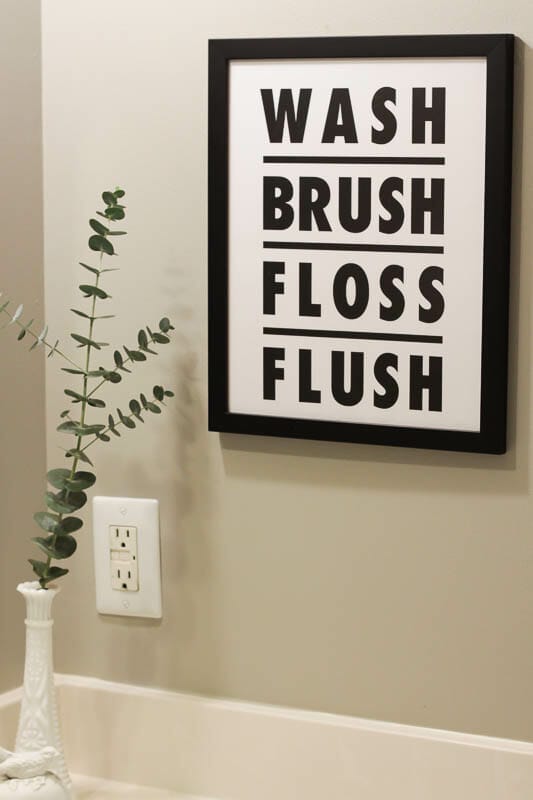 Wash Brush Floss Flush print