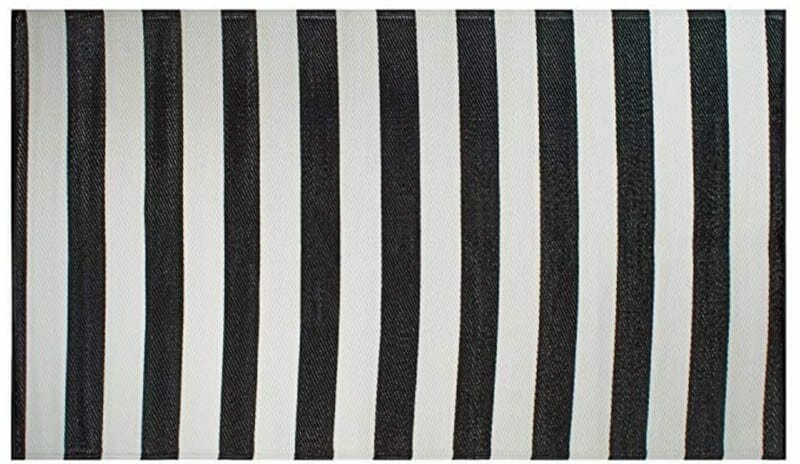 Striped outdoor mat