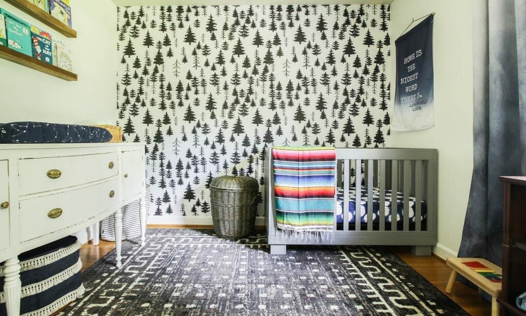 Gender Neutral Nursery with Rainbow accents