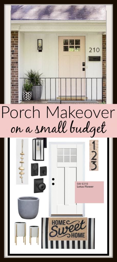 Modern Small Porch Makeover on a budget