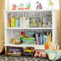 Furniture Makeover: Mud Cloth Painted Bookcase