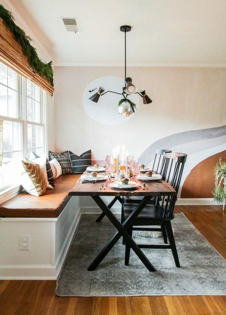 eclectic modern dining room
