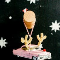 DIY Reindeer Vintage Car Christmas Ornament