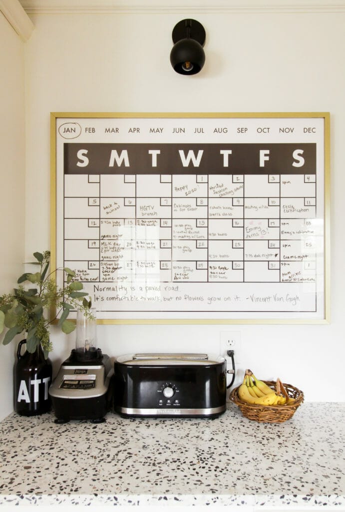 DIY Kitchen Wall Calendar