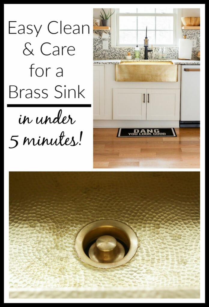 how to clean a brass sink