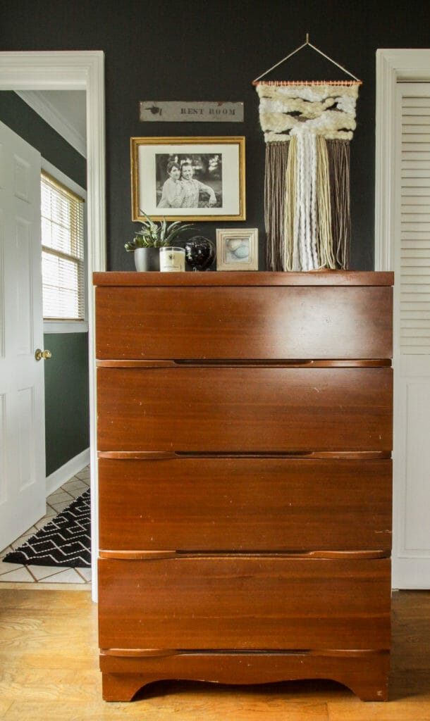 vintage dresser styled modern boho