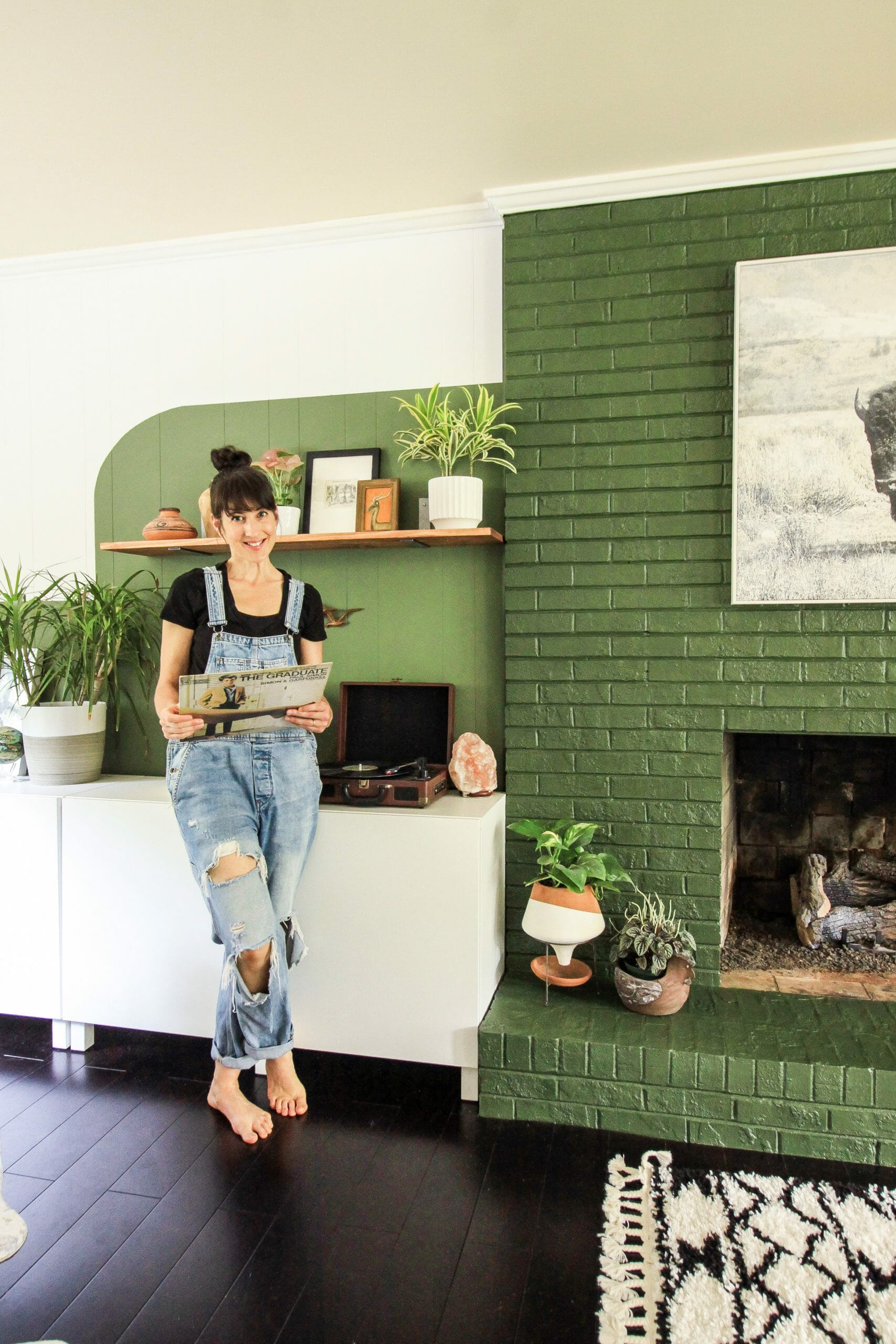 How to Patch & Paint A Brick Fireplace - Cassie Bustamante
