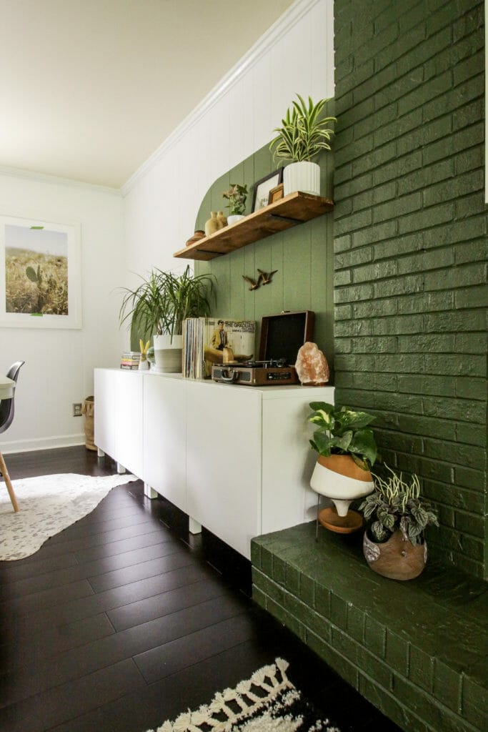 Modern Green and White Living Room