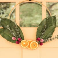 How to Make a Modern Hoop Wreath with Found and Foraged Goods