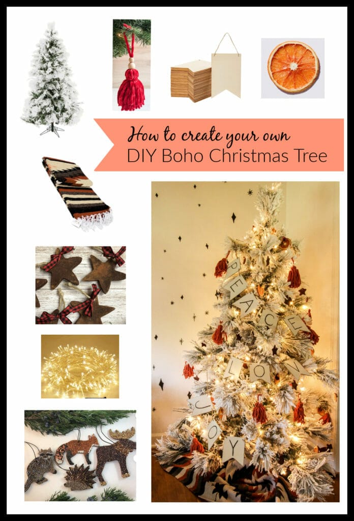 DIY modern boho christmas tree