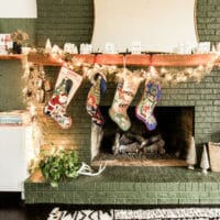 My Green & White Christmas Mantel (and sentimental thoughts 
