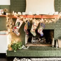 My Green & White Christmas Mantel (and sentimental thoughts 