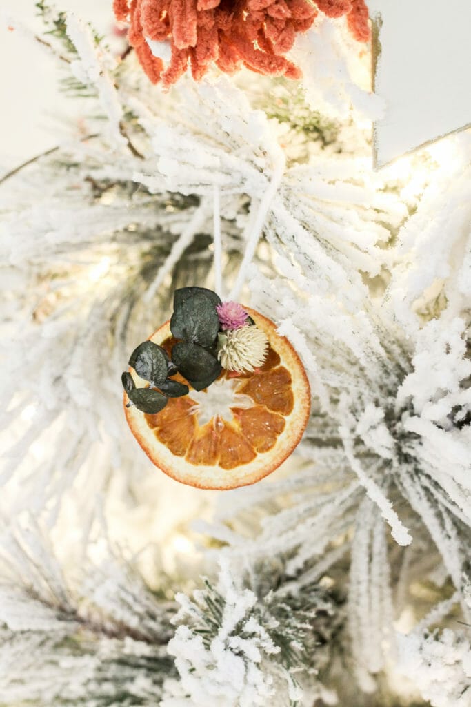 DIY boho orange slice ornament