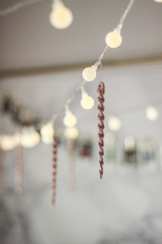 pink icicle ornaments