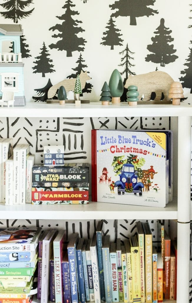 toddler christmas bookcase