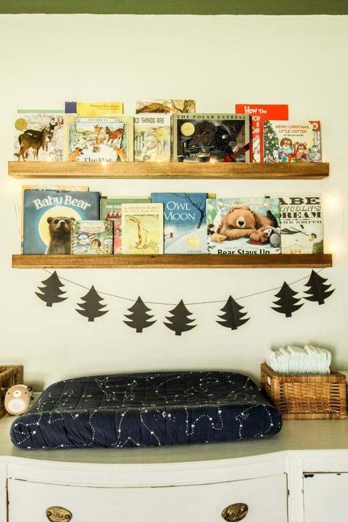toddler christmas book display