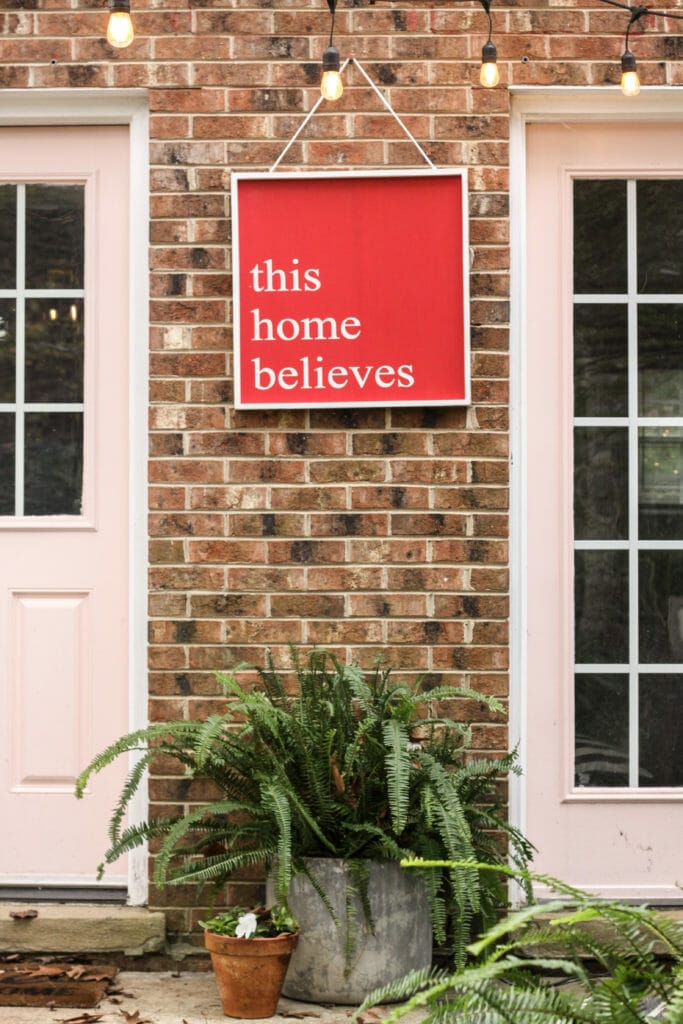 this home believes sign