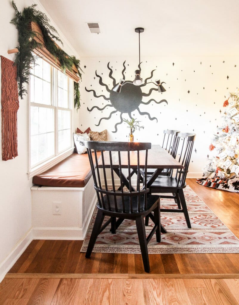 Eclectic Christmas Dining Nook