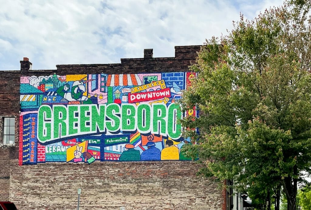 Downtown mural Greensboro