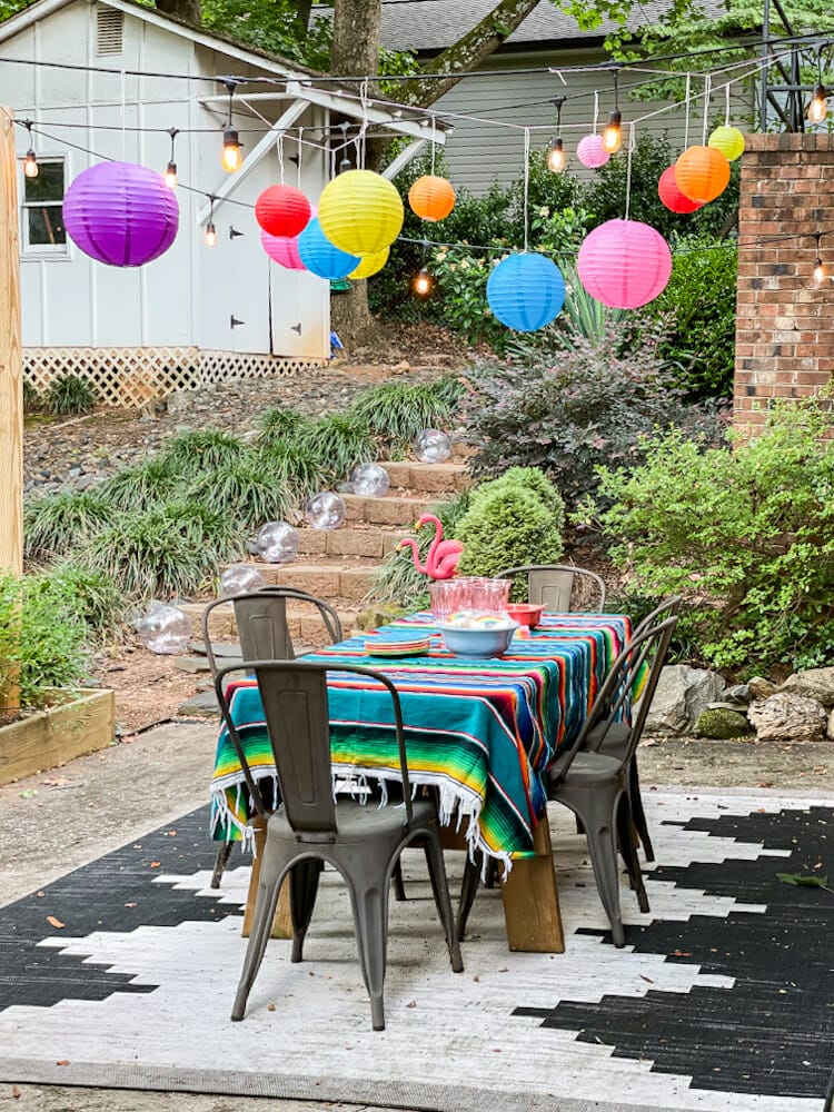 Rainbow patio party