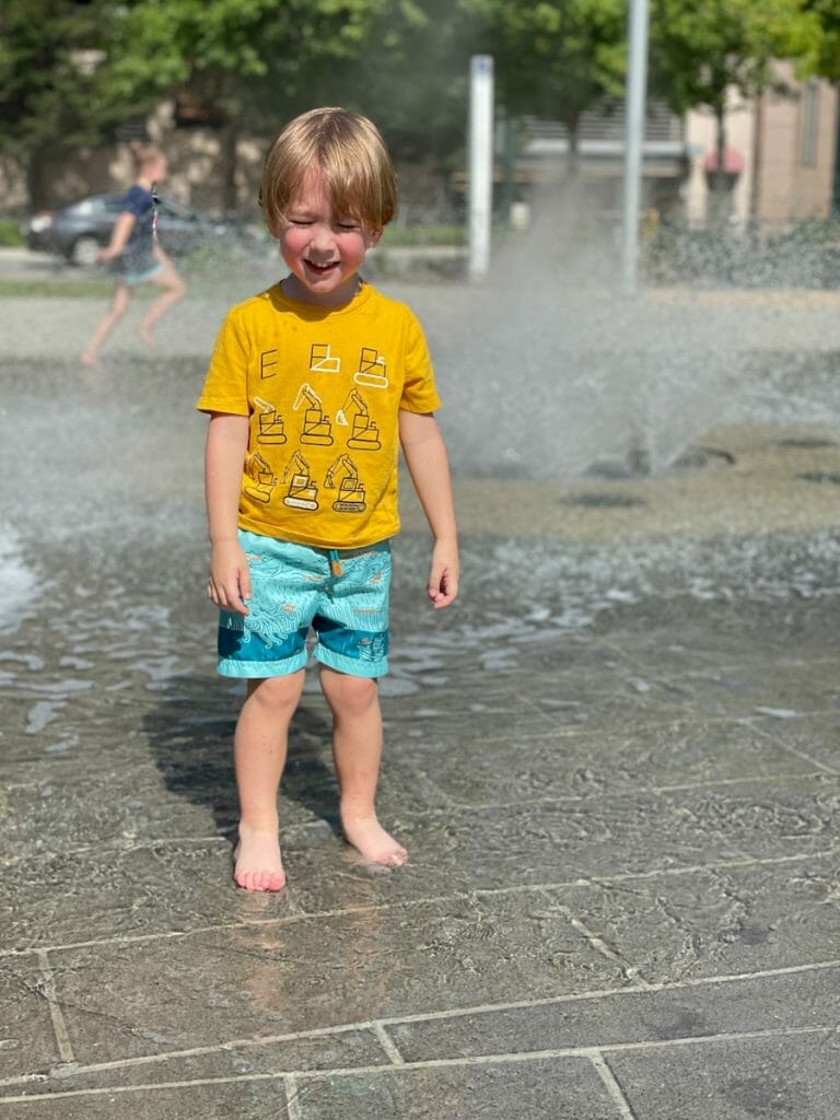 splash pad at Lebauer park