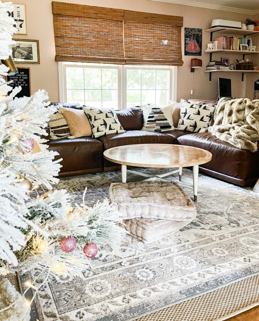 living room at christmas