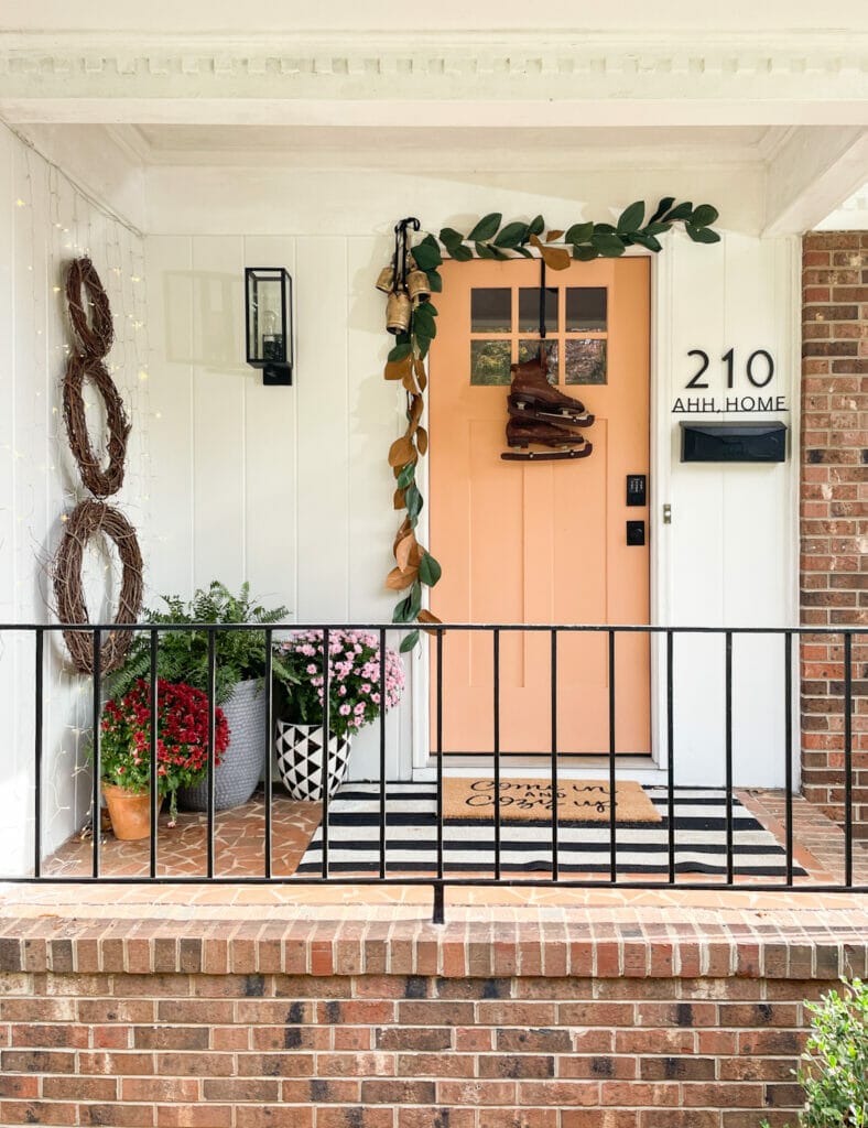 eclectic christmas porch