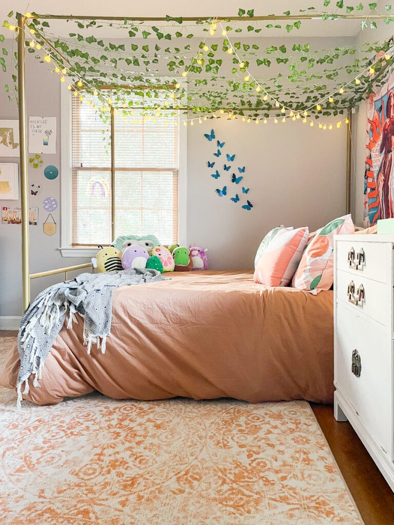 modern teen boho colorful bedroom